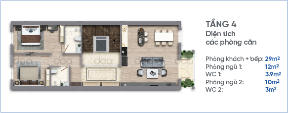 mặt bằng tầng 4 shophouse safabay cẩm phả 
